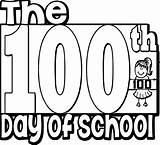 100th Day Whole Word Coloring Page  Wecoloringpagecom sketch template