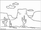 Plateau Landform Coloring Page Sketch sketch template