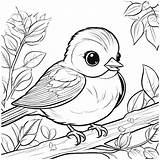 Cute Baby Bird Coloring Page sketch template