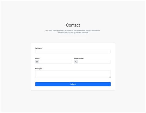 Bootstrap 5 Simple Contact Form Example - BootstrapBrain