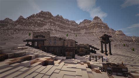 Started working on a Wild West town using my custom desert terrain map. How's it look so far ...