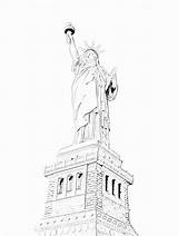 Estatua De La Libertad Para Colorear sketch template