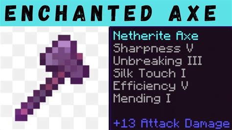 How to make enchanted netherite axe #minecraft - YouTube