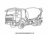 Cement Truck Coloring Pages sketch template
