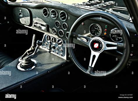 Drivers seat and gearbox in the Shelby Daytona Cobra Coupe racing car ...