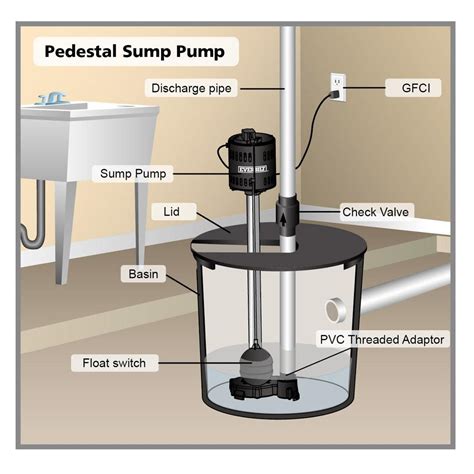 Everbilt 1/2 HP Pedestal Sump Pump-SLT370 - The Home Depot