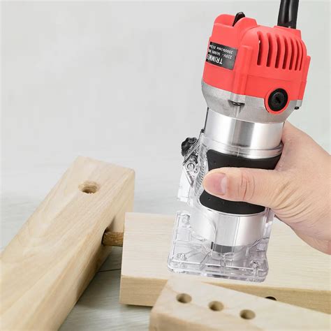 220V 800W Electric Trimmer Handheld Laminate Edge Trimmer 1/4" Collet Wood Router Woodworking ...