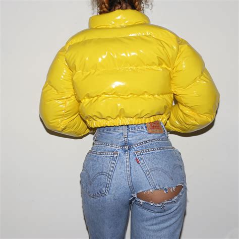 Pvc bubble coat in Yellow ️😍 | Fashion, Vintage outfits, Coat fashion