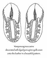 Wampanoag Moccasins thanksgiving coloring Pages many hoops  sketch template