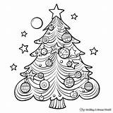 Christmas Tree Colouring Pages Printable  Free Coloring Sheet sketch template