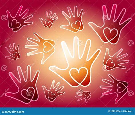 Heart hands background stock vector. Illustration of element - 18229364