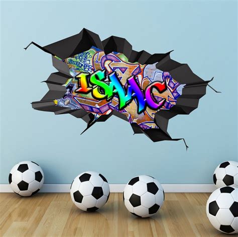 Personalised Custom Graffiti Name Wall Art Stickers Decor For