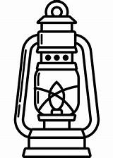 Camping Lantern Coloring Page sketch template