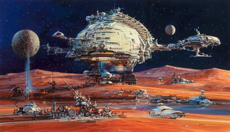 Space Settlement by John Berkeyley | Arte de ciencia ficción