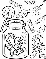 Christmas Candy  Printable Coloring Page Etsy sketch template