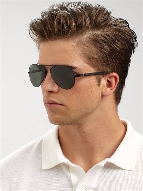Ray-ban Tech Aviator Sunglasses in Black for Men | Lyst