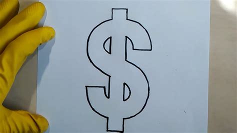 how to draw the Coolest 3D Dollar Sign Ever Easy💲$ make Money Tree Symbol Step By Bill Cash ...