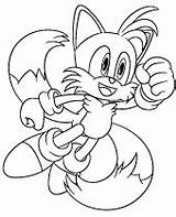 Sonic coloring Page With Tails sketch template