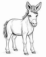 Donkey Coloring Pages sketch template