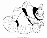 Clown Water Fish Coloring Page For Kids  Free Clownfishes Printable sketch template