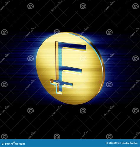 Gold Franc Symbol Royalty-Free Stock Photo | CartoonDealer.com #52147317