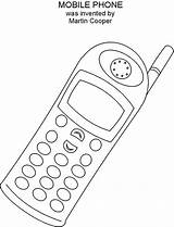 Mobile phone coloring Printable sketch template