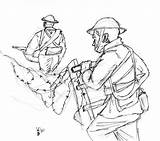 Slit Trench Latrine Ww1 Sketch Coloring Page sketch template
