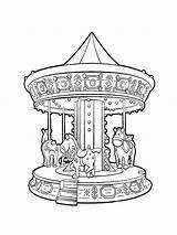 Carousel coloring Pages sketch template