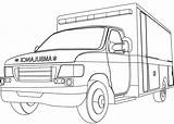 Free Printable Ambulance sketch template