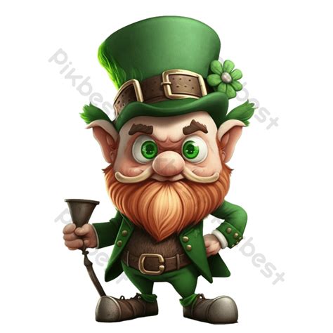 Patricks Day Irish Cartoon And Four Leaf Clover For St Day PNG Images | PSD Free Download - Pikbest