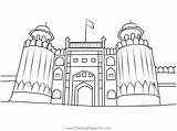 The Lahore Fort Coloring Page For Kids  Free Pakistan Printable sketch template