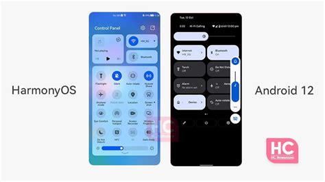 HarmonyOS 2 vs Android 12: Control Panel and Quick Settings - Huawei ...