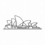 Sydney Opera House Drawing Sketch Coloring Page sketch template