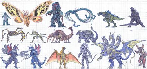 Every Final Wars monsters by giganus on DeviantArt