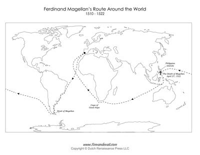 Magellan Route Map - Tim's Printables