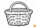 Basket Coloring Page For Kids  Free Printable In 2024 Drawing sketch template
