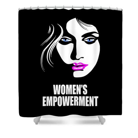 Empowering girls and women is powerful Shower Curtain