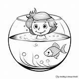 Fish Bowl Coloring Pages  Free & Printable sketch template