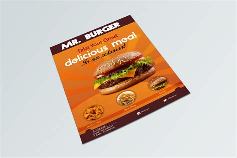 Restaurant Flyer Design | Mockup Freebie :: Behance