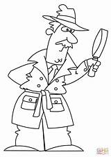 Cartoon Detective coloring Page  Free Printable Coloring Pages sketch template