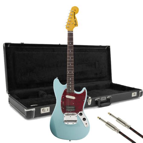 Fender Kurt Cobain Mustang Signature Guitar, Sonic Blue FREE Gift at Gear4music