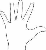 Hand Palm Outline sketch template