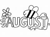August Coloring Pages Printable Calendar For Kids  sketch template