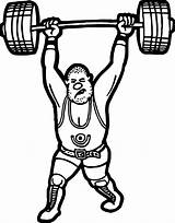 Coloring Pages Weightlifting Boxing Sports Weights Lifting Weight Color  sketch template