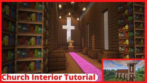 Minecraft: Church Interior Tutorial - YouTube