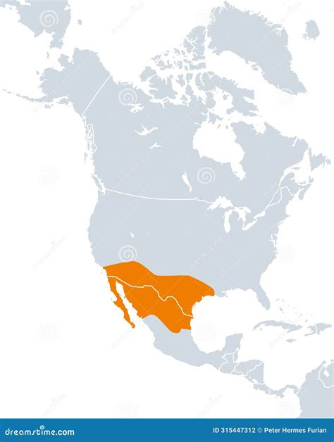 Aridoamerica Map, Ecoregion of Dry and Arid Climate in North America ...