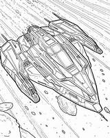Space Ship Coloring Pages sketch template