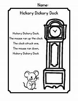 Hickory Dickory Dock  Nursery Rhyme Coloring Pages And Worksheets By sketch template