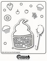 Frozen Yogurt Coloring Page sketch template