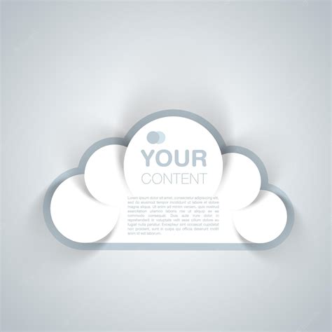 Premium Vector | Cloud shape text box design